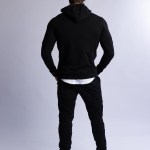 hard hitters slim fit terry hoodie black x large