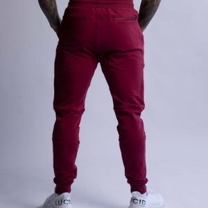 hard hitters slim fit terry joggers burgundy x large