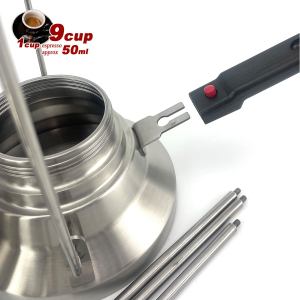 2 in 1 camping stainless steel 9cup pot moka coffee maker italian espresso kettle 2024 new modle 2 in 1 camping stainless steel 9cup pot moka coffee maker italian espresso kettle 2024 new modle