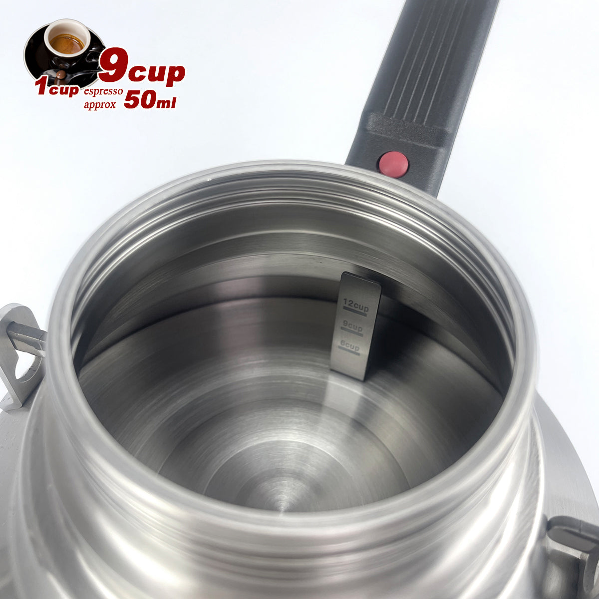 2 in 1 camping stainless steel 9cup pot moka coffee maker italian espresso kettle 2024 new modle