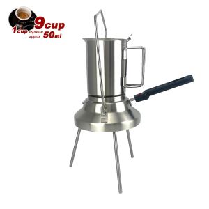 2 in 1 camping stainless steel 9cup pot moka coffee maker italian espresso kettle 2024 new modle 2 in 1 camping stainless steel 9cup pot moka coffee maker italian espresso kettle 2024 new modle