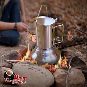 2 in 1 camping stainless steel 9cup pot moka coffee maker italian espresso kettle 2024 new modle 2 in 1 camping stainless steel 9cup pot moka coffee maker italian espresso kettle 2024 new modle