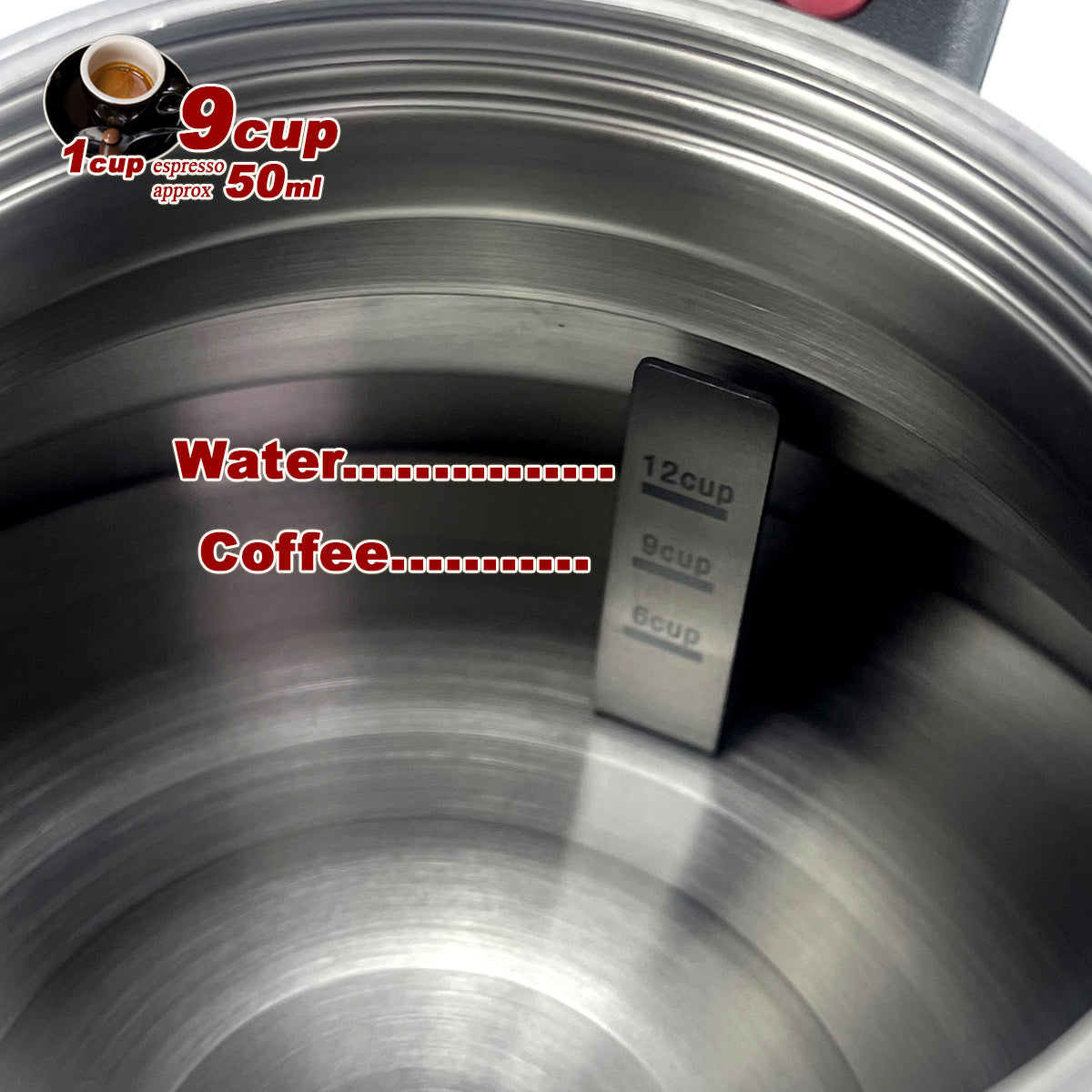 2 in 1 camping stainless steel 9cup pot moka coffee maker italian espresso kettle 2024 new modle