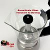borosilicate glass stainless steel moka pot coffee maker italian espresso 6cups