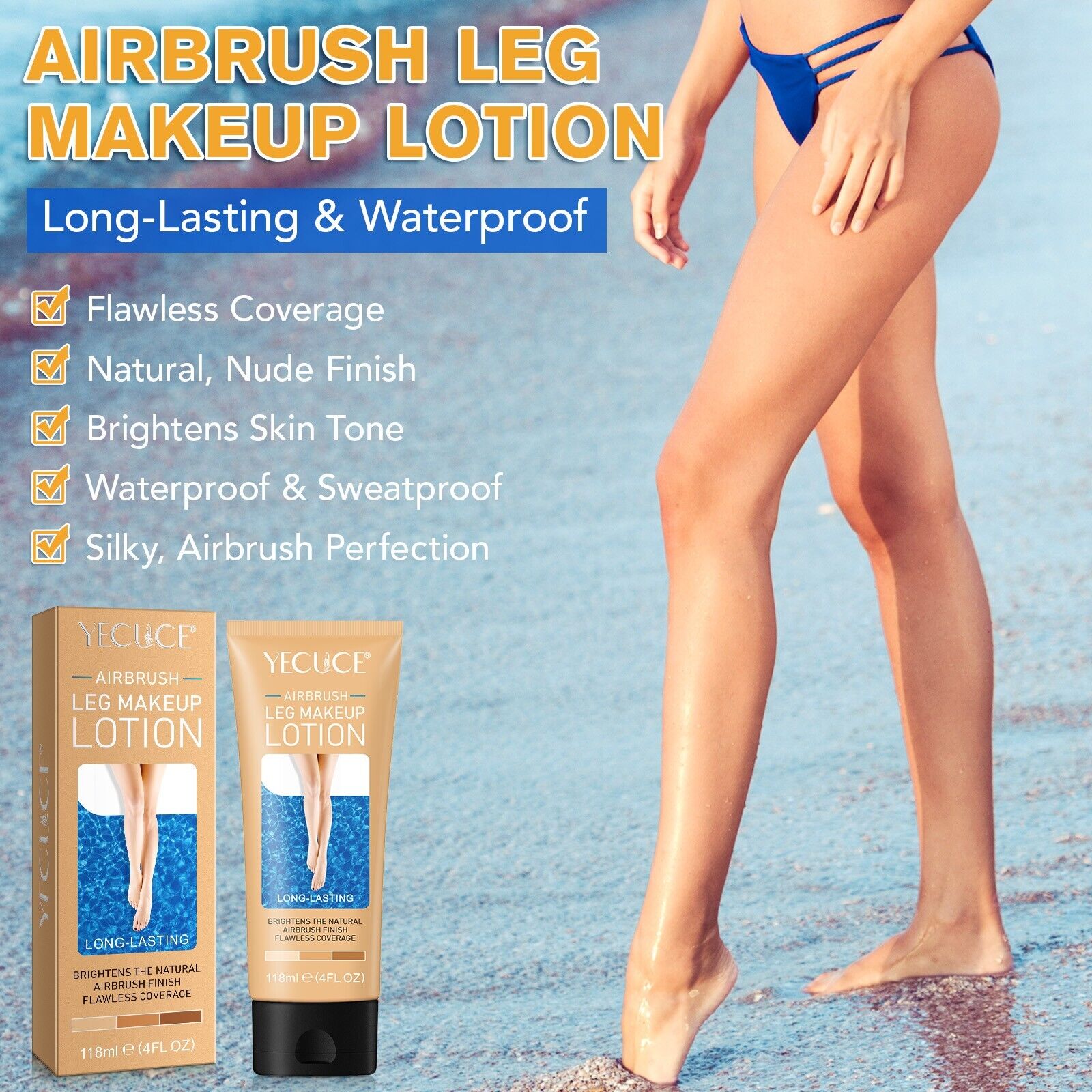 airbrush leg makeup lotion 01 fair skin 118ml