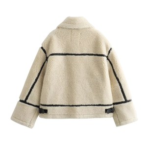 Women's Faux Fur Moto Jacket – European Winter Style Autumn Coat 2