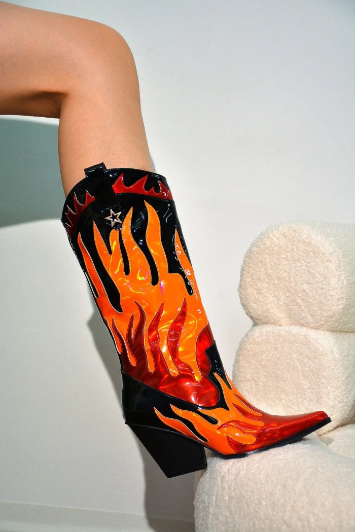 rock star royal mid calf flame point boots ROCK STAR ROYAL Mid-Calf Flame Point Boots