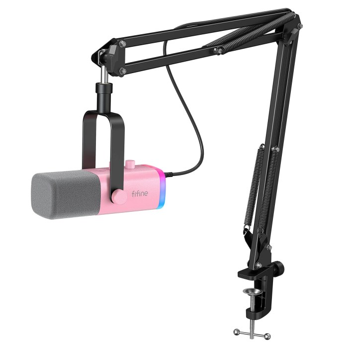 FIFINE Gaming USB/XLR Dynamic Microphone Kit with Gain Knob/RGB/Monitor for PC PS5/4 Mixer-AmpliGame