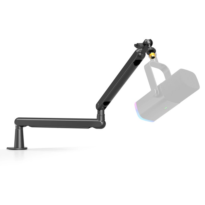 fifine low profile boom arm microphone stand with desk mount/cable managment, adjustable mic boom FIFINE Low-profile Boom Arm Microphone Stand with Desk Mount/Cable Managment, Adjustable Mic Boom
