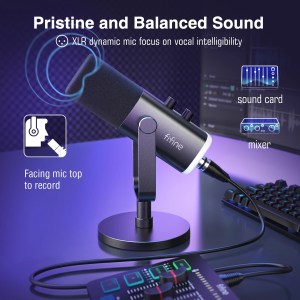 fifine usb/xlr dynamic microphone headphone jack for pc gaming recording streaming FIFINE USB/XLR Dynamic Microphone Headphone jack for PC Gaming Recording Streaming 1
