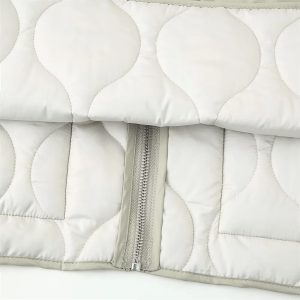 Autumn Women's Round Neck Loose Lightweight Pocket Quilted Coat 5