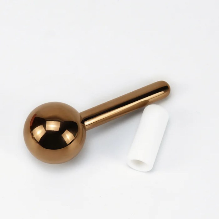 Rose Gold Skin Ice Globes – Cooling Facial Roller & Stainless Steel Cold Therapy Massager 2
