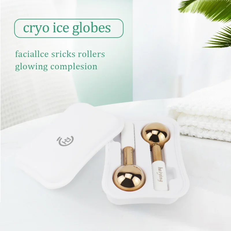 Rose Gold Skin Ice Globes – Cooling Facial Roller & Stainless Steel Cold Therapy Massager 5