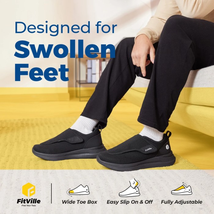 FitVille Men's Orthopedic Extra-Wide Adjustable Walking Shoes – Comfort & Support for All-Day Wear 1