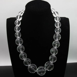 Statement Clear Acrylic Disco Crystal Pendant Necklace Crystal 5