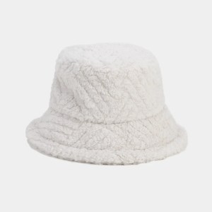 Unisex Fluffy Fur Winter Bucket Hat – Fisherman Cap