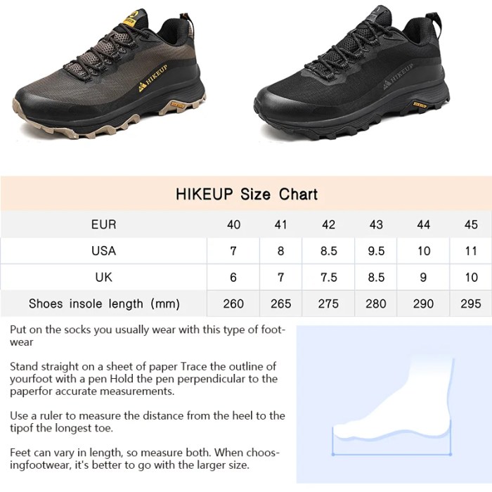 HIKEUP Outdoor Running Shoes Men Women Anti-skid Hiking Camping Sports Trail Sneakers 6