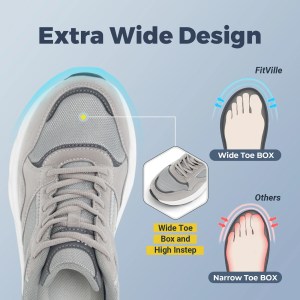 FitVille Men's New Running Shoes – 4E Wide Width Sneakers with Arch Support 2