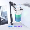 fifine usb gaming microphone kit for pc,ps4/5 condenser cardioid mic set with mute button/rgb /arm stand FIFINE USB Gaming Microphone Kit for PC,PS4/5 Condenser Cardioid Mic Set with Mute Button/RGB /Arm Stand 3