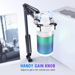 FIFINE USB Gaming Microphone Kit for PC,PS4/5 Condenser Cardioid Mic Set with Mute Button/RGB /Arm Stand 3