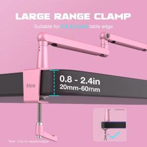 fifine microphone low profile boom ,metal adjustable mic arm with cable management/c clamp for streaming FIFINE Microphone Low Profile Boom ,Metal Adjustable Mic Arm with Cable Management/C-Clamp for Streaming 4