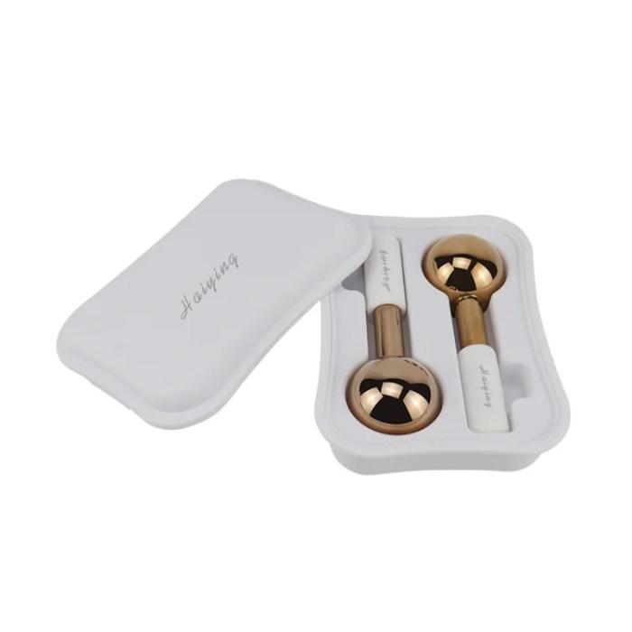 Rose Gold Skin Ice Globes – Cooling Facial Roller & Stainless Steel Cold Therapy Massager 1