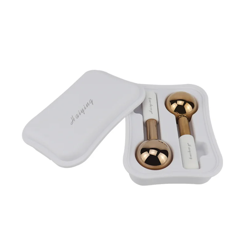 Rose Gold Skin Ice Globes – Cooling Facial Roller & Stainless Steel Cold Therapy Massager 1