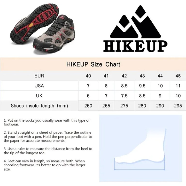 HIKEUP Men Shoes Breathable Splashproof Outdoor Hiking Shoes 6