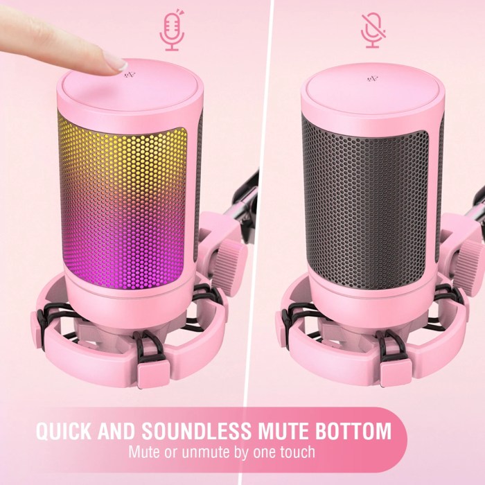 fifine usb gaming pc microphone for podcasts rgb computer condenser desktop mic for studio/video pink FIFINE USB Gaming PC Microphone for Podcasts RGB Computer Condenser Desktop Mic for studio/Video Pink 2