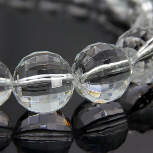 Statement Clear Acrylic Disco Crystal Pendant Necklace Crystal 3