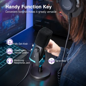 fifine usb/xlr dynamic microphone headphone jack for pc gaming recording streaming FIFINE USB/XLR Dynamic Microphone Headphone jack for PC Gaming Recording Streaming 3