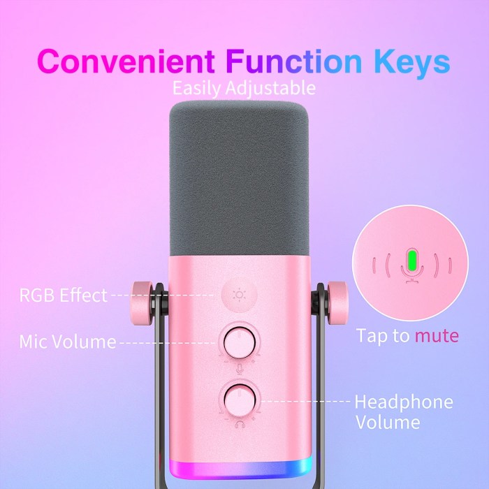 fifine usb/xlr dynamic microphone with rgb control/headphone jack/mute,mic for pc gaming youtube live streaming FIFINE USB/XLR Dynamic Microphone with RGB Control/Headphone Jack/Mute,MIC for PC Gaming YouTube Live-Streaming 3