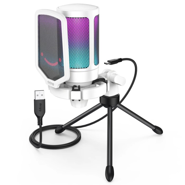 fifine usb gaming microphone pc ps4 ps5 mac,suit for podcasters/gamers/influencers/home studio