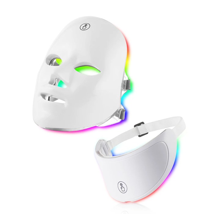 7-Color LED Facial & Neck Mask – Red Light Therapy for Skin Tightening,