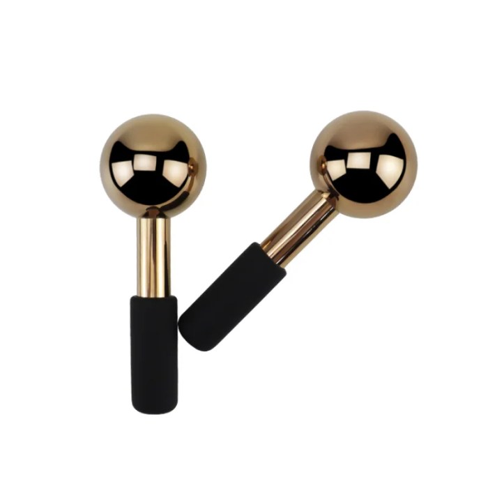 Rose Gold Skin Ice Globes – Cooling Facial Roller & Stainless Steel Cold Therapy Massager 3