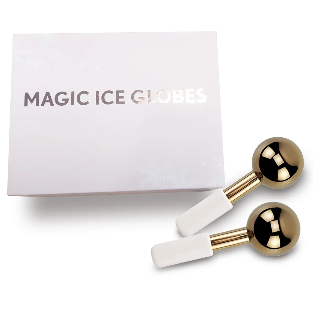 Rose Gold Skin Ice Globes – Cooling Facial Roller & Stainless Steel Cold Therapy Massager