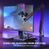 fifine usb gaming microphone kit for pc,ps4/5 condenser cardioid mic set with mute button/rgb /arm stand FIFINE USB Gaming Microphone Kit for PC,PS4/5 Condenser Cardioid Mic Set with Mute Button/RGB /Arm Stand 5