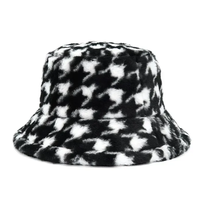 unisex fluffy fur winter bucket hat – fisherman cap Unisex Fluffy Fur Winter Bucket Hat – Fisherman Cap 4