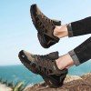 HIKEUP New Arrival Mens Hiking Shoes Breathable Lace Up Trekking 5