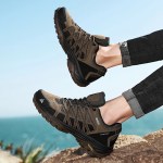HIKEUP New Arrival Mens Hiking Shoes Breathable Lace Up Trekking 5