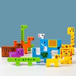 Montessori Zoo Animal Characters Blocks Sensory Puzzle Toy 4