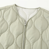 Autumn Women's Round Neck Loose Lightweight Pocket Quilted Coat 6