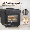 devanti steam air fryer oven 15l w/ lcd touch 1600w devanti steam air fryer oven 15l w/ lcd touch 1600w