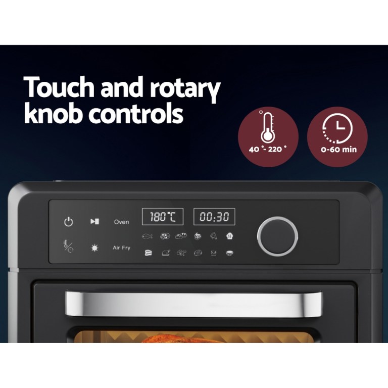 devanti air fryer 20l lcd fryers oven