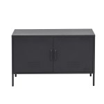 artiss buffet sideboard metal cabinet base charcoal