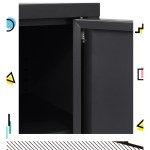 artiss buffet sideboard metal cabinet base charcoal