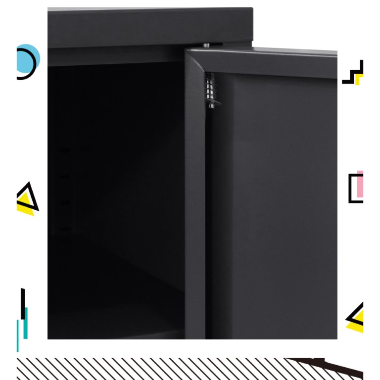 artiss buffet sideboard metal cabinet base charcoal