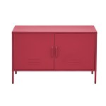 artiss buffet sideboard metal cabinet base pink