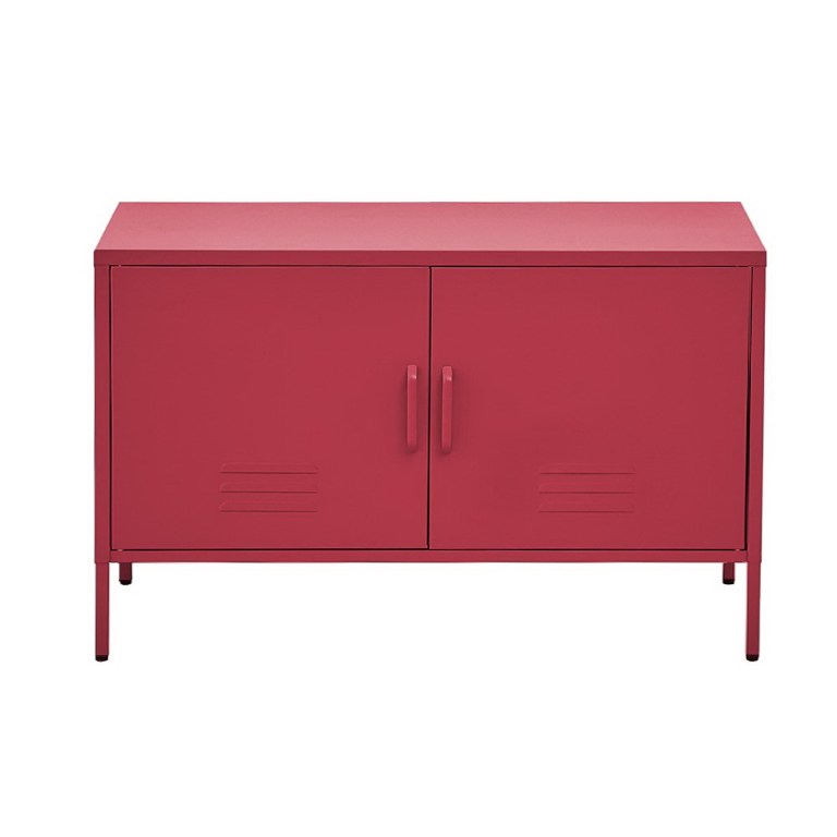 artiss buffet sideboard metal cabinet base pink