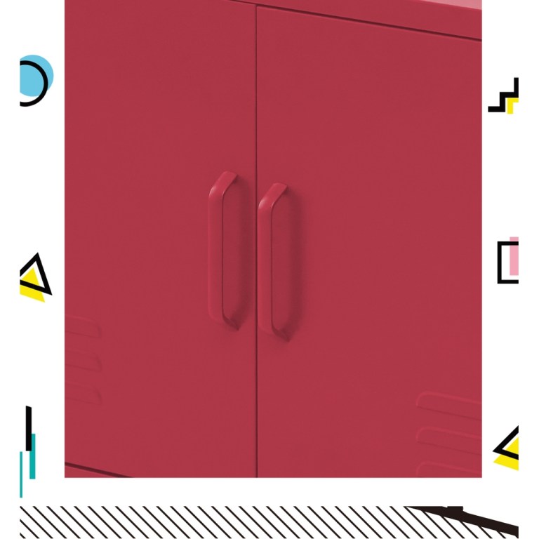 artiss buffet sideboard metal cabinet base pink